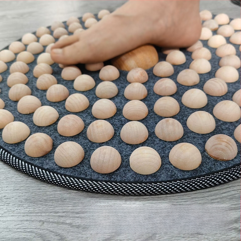 Kietmedžio pėdų masažo kilimėlis su akupresūros taškais, namų naudojimui