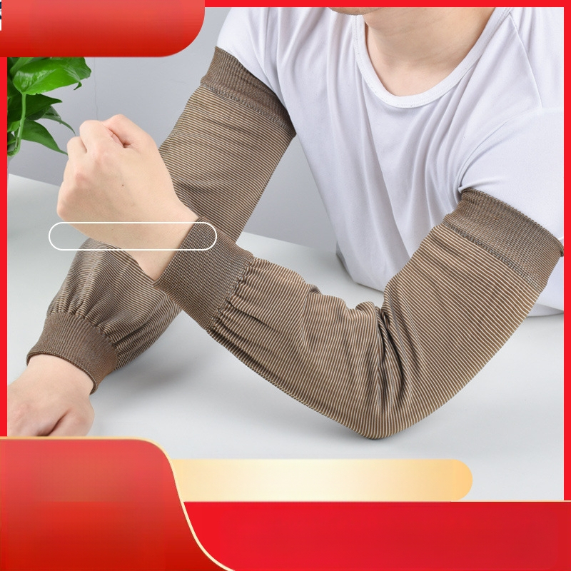 Ποδιά με μανίκια για κουζίνα, μακριά ελαστικά πλεκτά μανίκια, αντιρύπανση χρήση, ελεύθερο μέγεθος, απλός σχεδιασμός