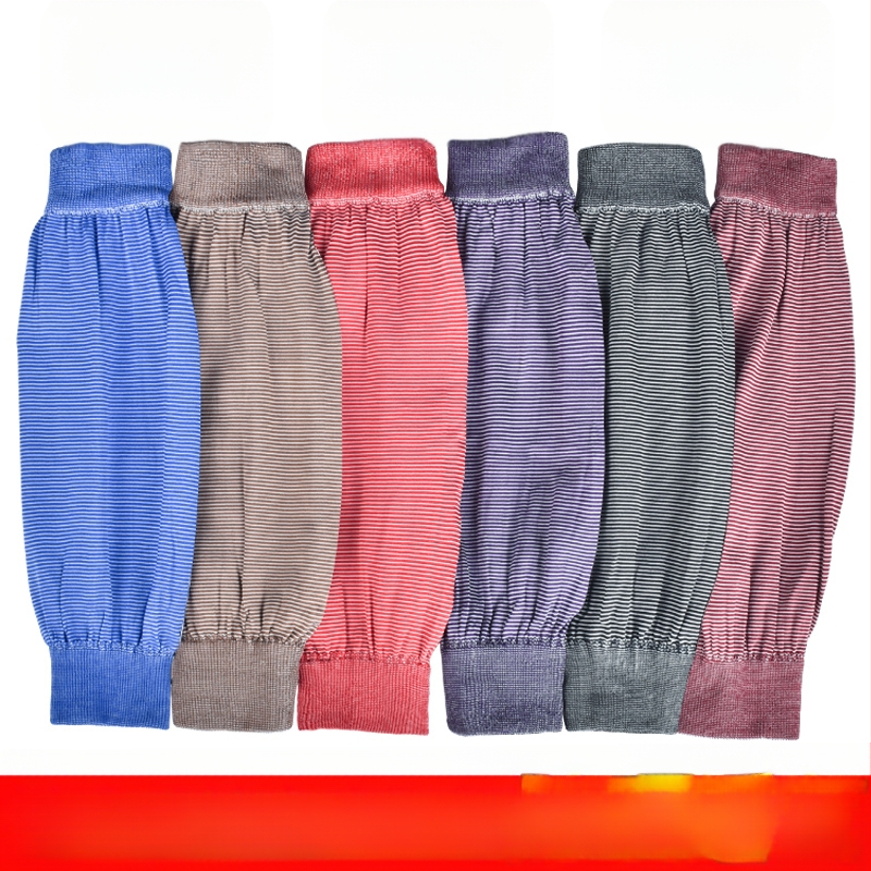 Ποδιά με μανίκια για κουζίνα, μακριά ελαστικά πλεκτά μανίκια, αντιρύπανση χρήση, ελεύθερο μέγεθος, απλός σχεδιασμός