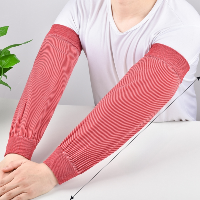 Ποδιά με μανίκια για κουζίνα, μακριά ελαστικά πλεκτά μανίκια, αντιρύπανση χρήση, ελεύθερο μέγεθος, απλός σχεδιασμός