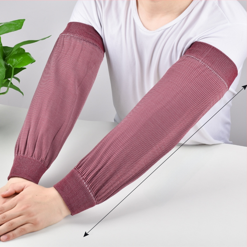 Ποδιά με μανίκια για κουζίνα, μακριά ελαστικά πλεκτά μανίκια, αντιρύπανση χρήση, ελεύθερο μέγεθος, απλός σχεδιασμός