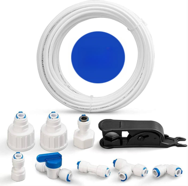 Vandens valymo vamzdžių jungčių rinkinys, modelis 46, maisto kokybės POM medžiaga, pakuotė: 1 rinkinys