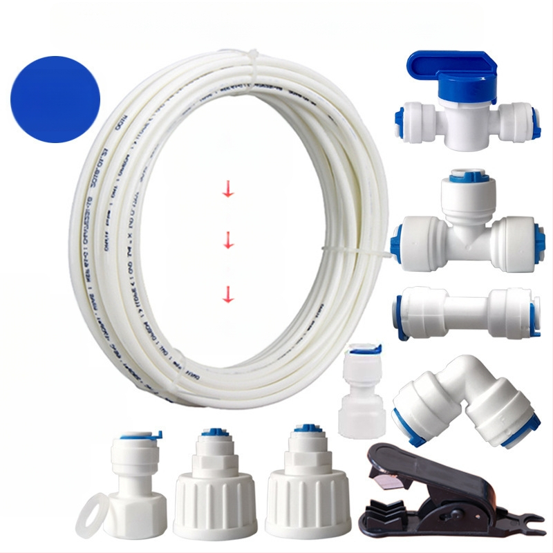 Vandens valymo vamzdžių jungčių rinkinys, modelis 46, maisto kokybės POM medžiaga, pakuotė: 1 rinkinys