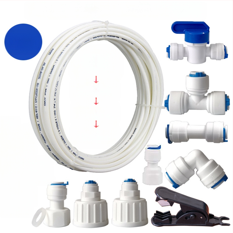 Vandens valymo vamzdžių jungčių rinkinys, modelis 46, maisto kokybės POM medžiaga, pakuotė: 1 rinkinys