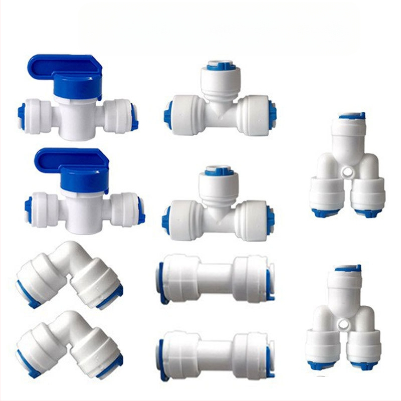 Vandens valymo vamzdžių jungčių rinkinys, modelis 46, maisto kokybės POM medžiaga, pakuotė: 1 rinkinys