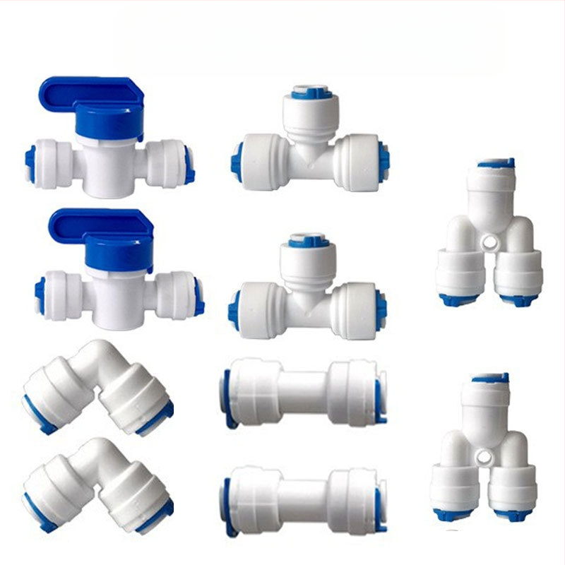 Vandens valymo vamzdžių jungčių rinkinys, modelis 46, maisto kokybės POM medžiaga, pakuotė: 1 rinkinys