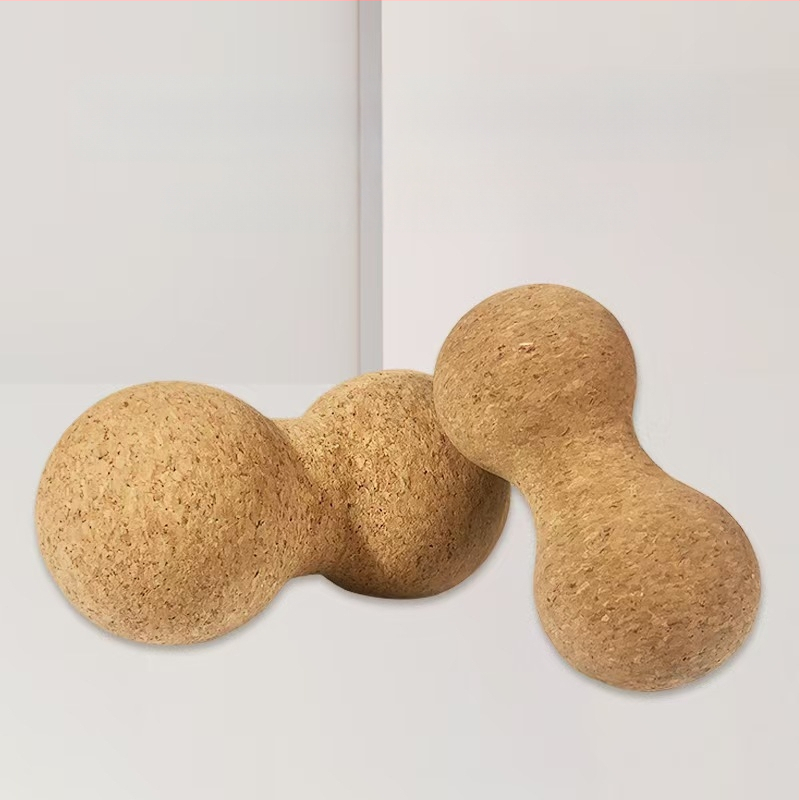 Korekasinės jogos kamuolys žemės riešutų formos fascijų atpalaidavimui ir raumenų atpalaidavimui — kietas kamštis, 90/180 g