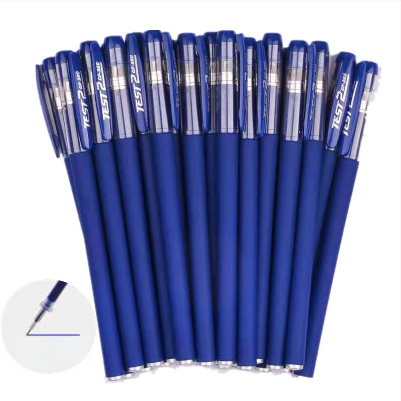 Neutrala matinio paviršiaus rašiklis studentams — raudona ir mėlyna rašalas; egzamino įrankis (Kilmė: Kitas; Prekės ženklas: Kitas; Logotipo spausdinimas: Ne)