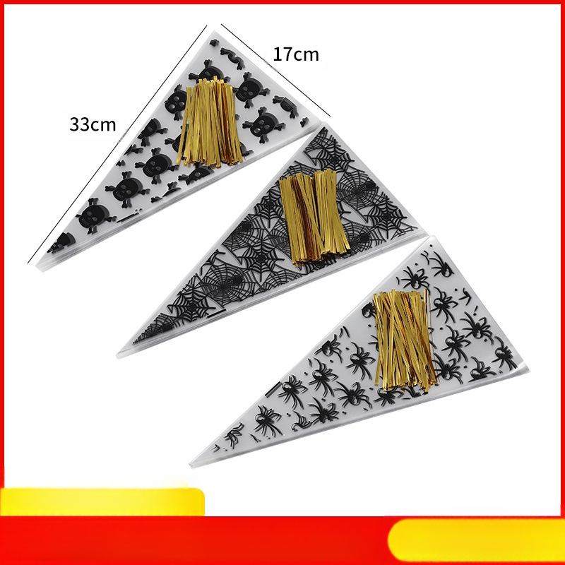 Hongbo OPP plastikinė trikampė pakuotė Halloween saldumynams ir sausainiams – galimybė personalizuoti apdorojimą