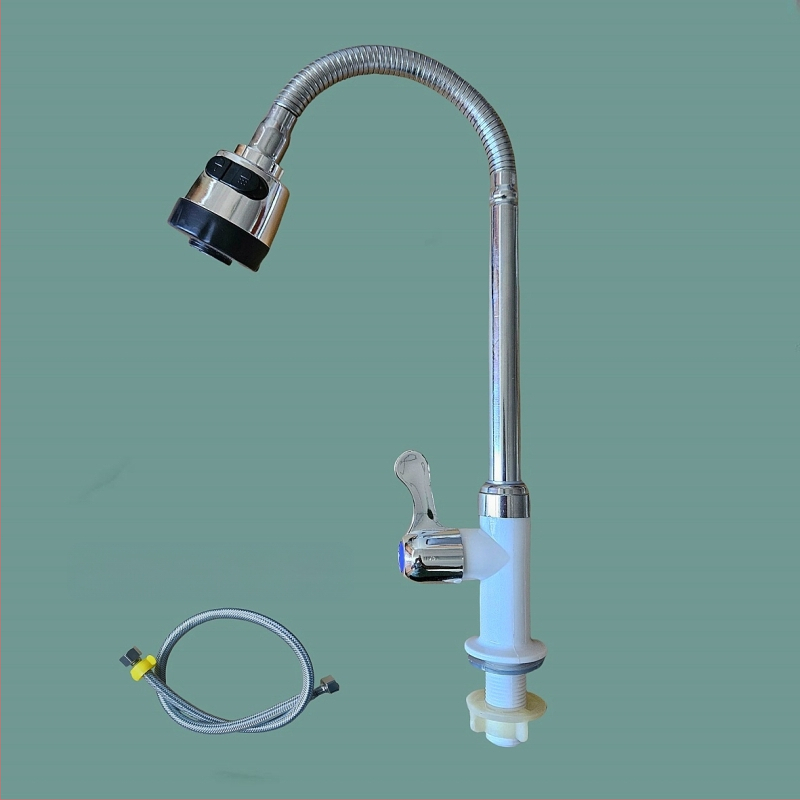 Virtuvės čiaupas, modelis 890, plastiko korpusas, keramikinis vožtuvas, vieno jungties, CE sertifikatas