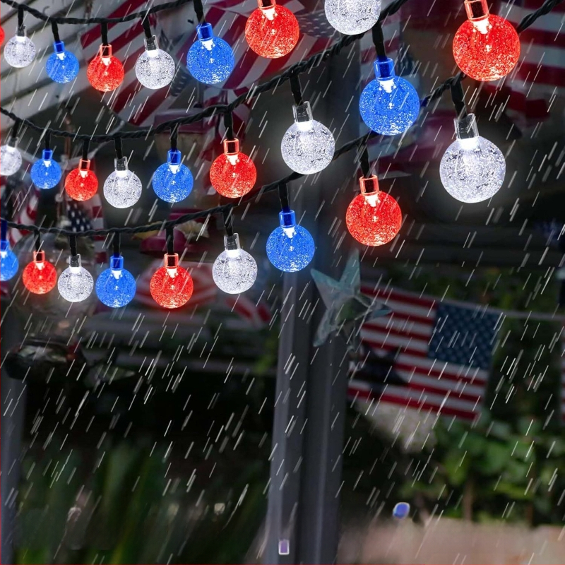 Saulės energijos krištolo rutulių vėrinys su žvaigždutėmis lauko kiemo dekoracijai, augalo forma, 3.6W, IP65, LX-201, nuotolinis valdiklis