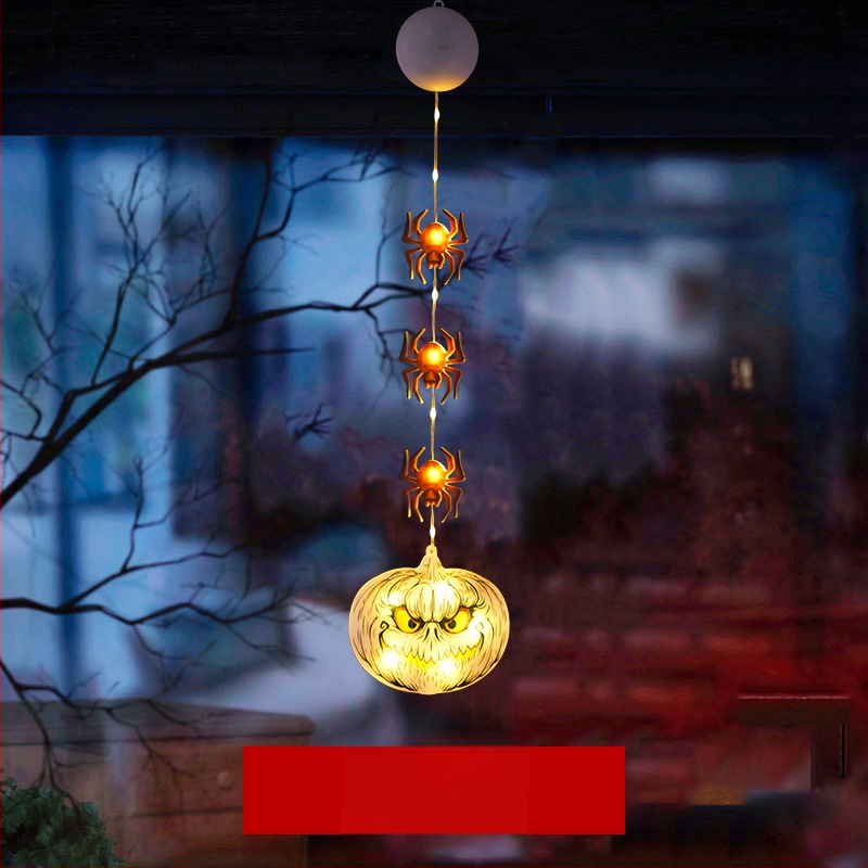 LED naktinė lemputė Helovyno tema su siurbtuko kabinimu, įdiegta baterija, plastikinis gaubtas, jungiklis, aplinkos šviesa