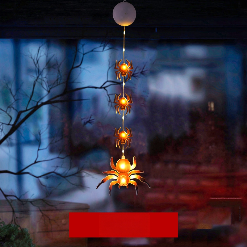 LED naktinė lemputė Helovyno tema su siurbtuko kabinimu, įdiegta baterija, plastikinis gaubtas, jungiklis, aplinkos šviesa