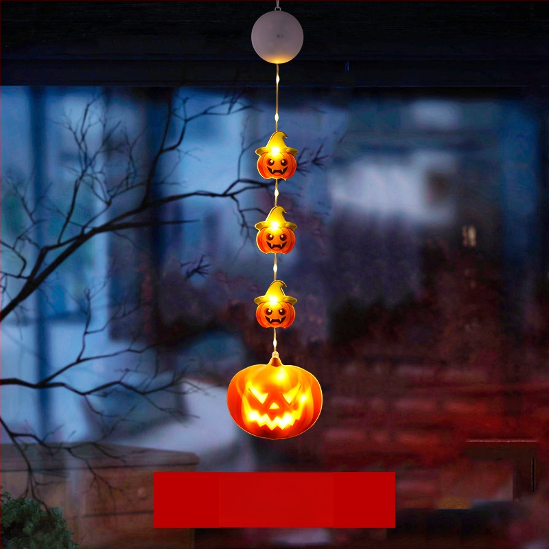 LED naktinė lemputė Helovyno tema su siurbtuko kabinimu, įdiegta baterija, plastikinis gaubtas, jungiklis, aplinkos šviesa