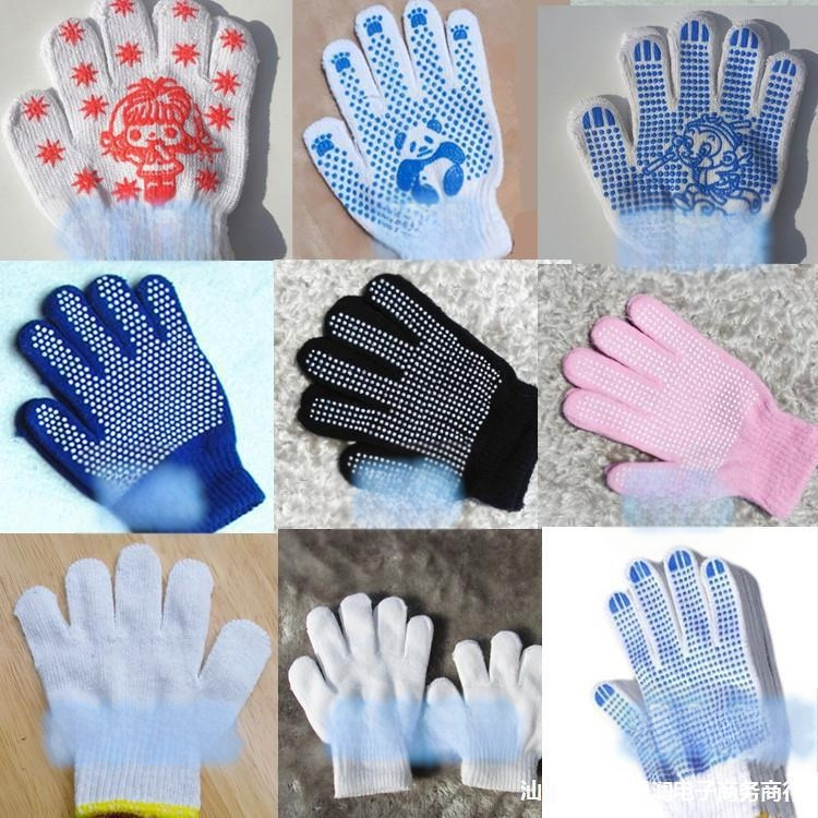 Vaikų medvilninės apsauginės pirštinės, neslystančios, cartoon stiliaus, skirtos sodininkystei ir lengvoms užduotims, amžius 3-12 metų