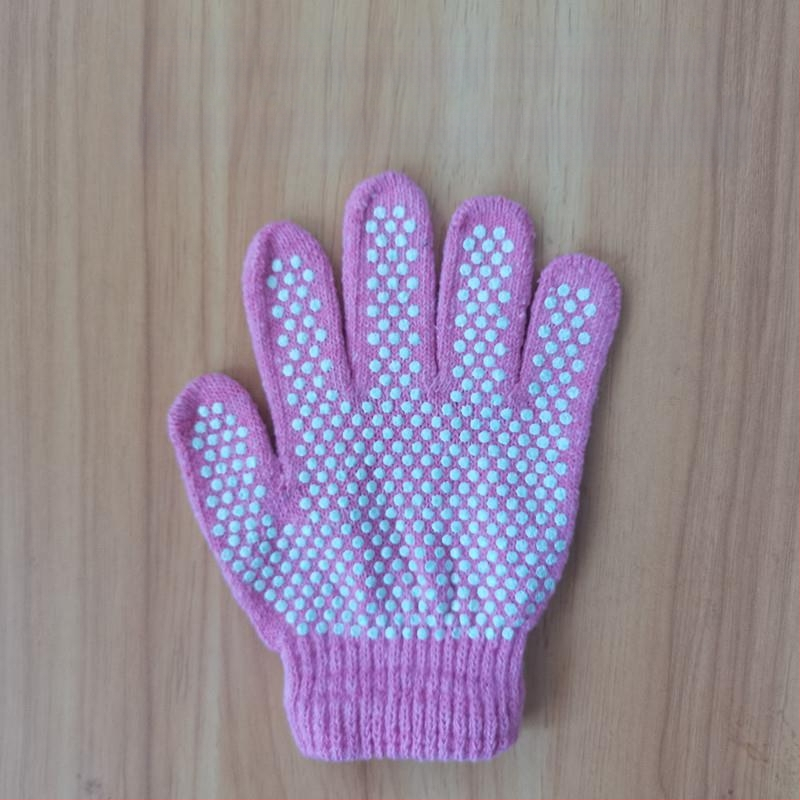 Vaikų medvilninės apsauginės pirštinės, neslystančios, cartoon stiliaus, skirtos sodininkystei ir lengvoms užduotims, amžius 3-12 metų