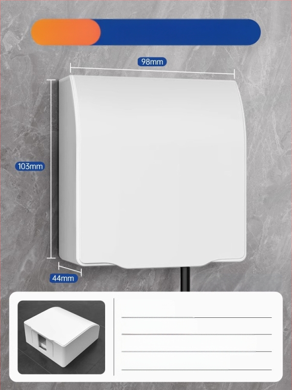 86 tipo jungiklio ir kištuko vandeniui atsparus dangtelis vonios kambariui, skaidrus, lipnus montavimas