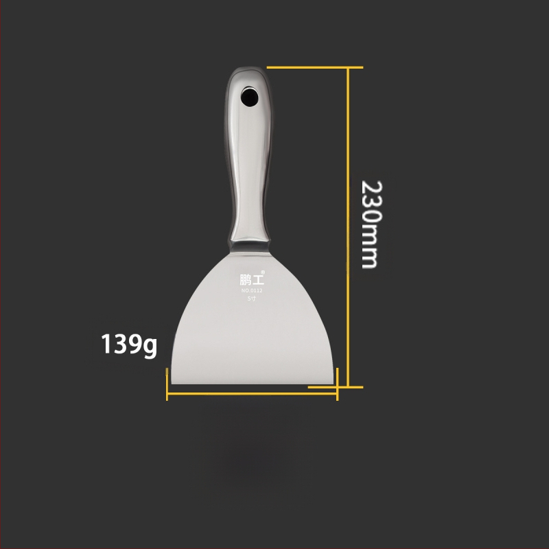 Плосък нож за шпакловка – неръждаема стомана, хранително качество, за почистване на прах и кал от лезвия; Peng Gong