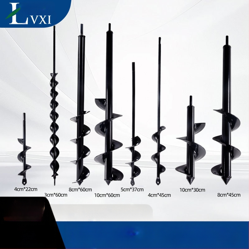 Ръчна електрическа глава за пробиване в почвата със спирален прът — разрохване на почвата, засаждане на разсади, пробиване на дупки и тъпчене за оранжерия