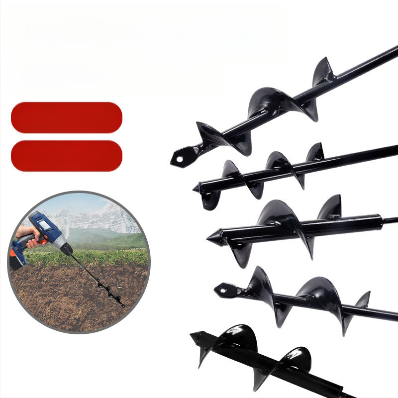 Ръчна електрическа глава за пробиване в почвата със спирален прът — разрохване на почвата, засаждане на разсади, пробиване на дупки и тъпчене за оранжерия