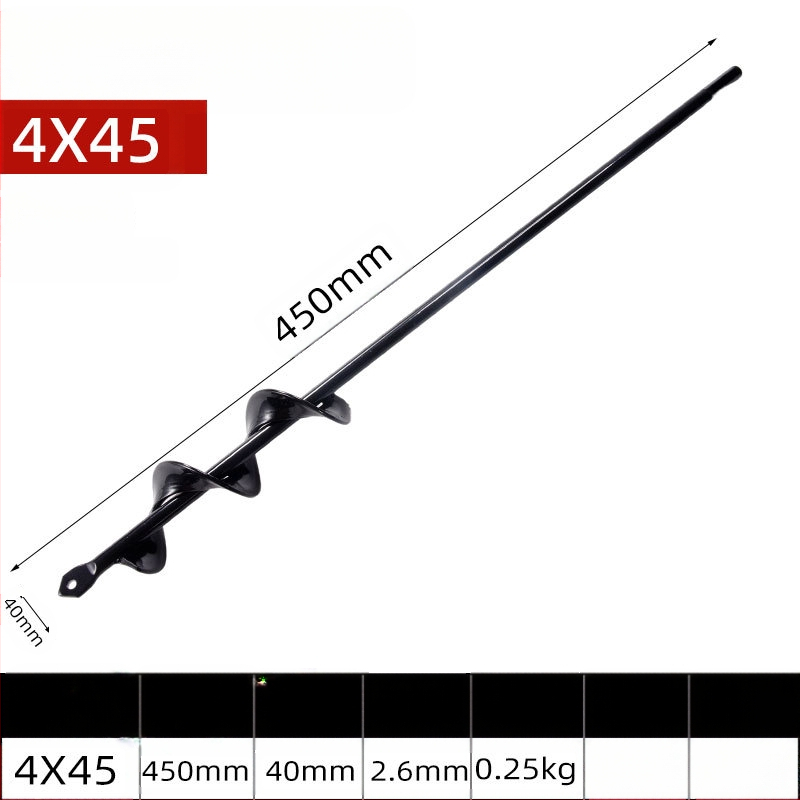 Ръчна електрическа глава за пробиване в почвата със спирален прът — разрохване на почвата, засаждане на разсади, пробиване на дупки и тъпчене за оранжерия