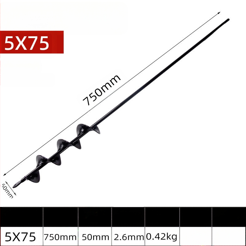 Ръчна електрическа глава за пробиване в почвата със спирален прът — разрохване на почвата, засаждане на разсади, пробиване на дупки и тъпчене за оранжерия