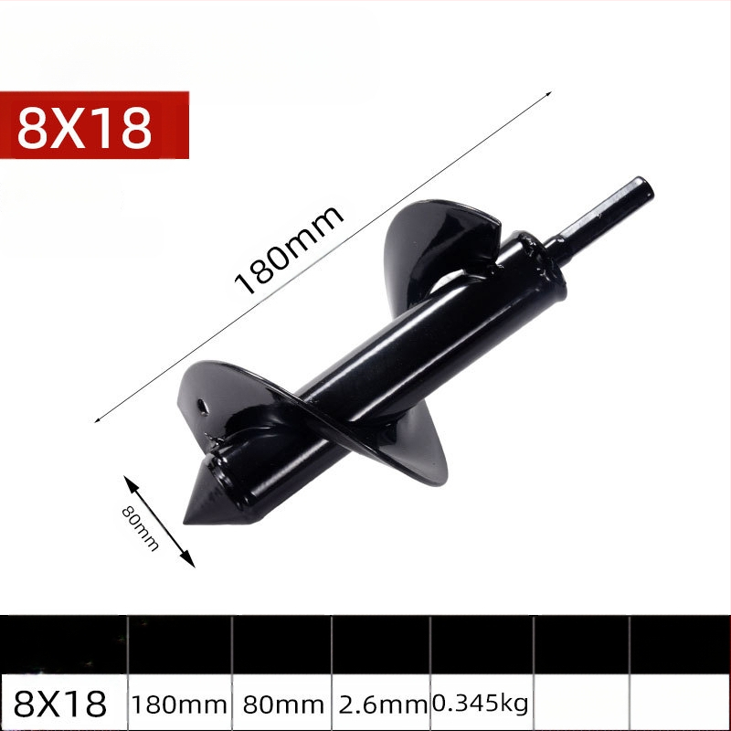 Ръчна електрическа глава за пробиване в почвата със спирален прът — разрохване на почвата, засаждане на разсади, пробиване на дупки и тъпчене за оранжерия