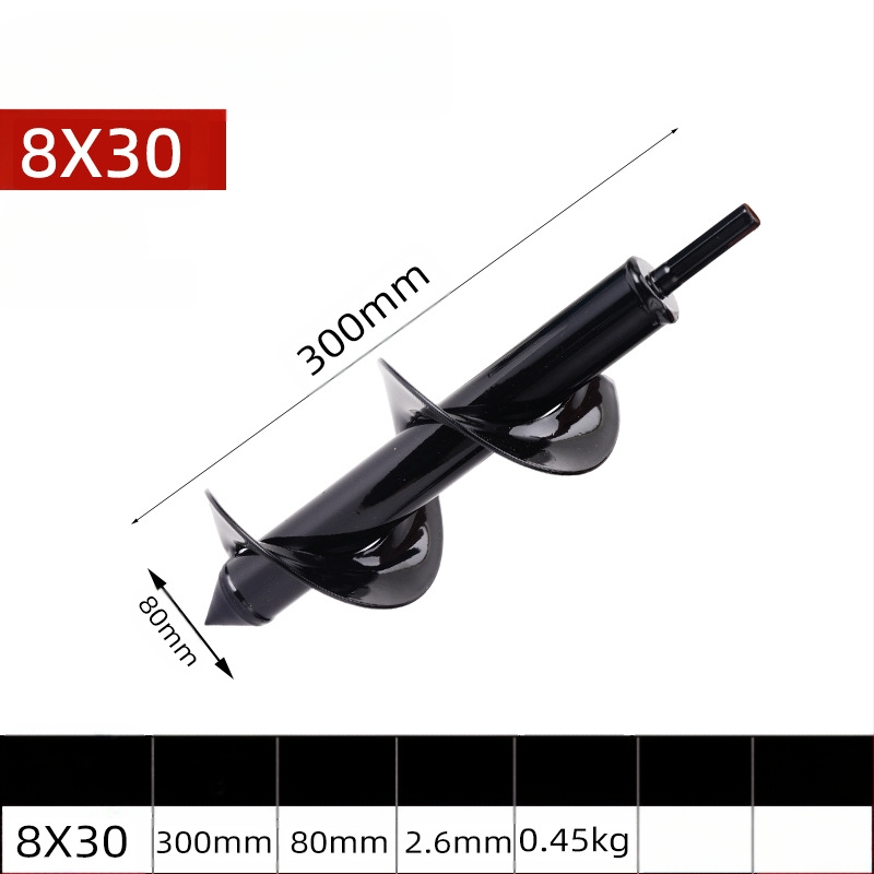 Ръчна електрическа глава за пробиване в почвата със спирален прът — разрохване на почвата, засаждане на разсади, пробиване на дупки и тъпчене за оранжерия