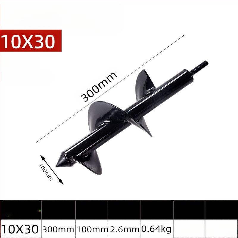Ръчна електрическа глава за пробиване в почвата със спирален прът — разрохване на почвата, засаждане на разсади, пробиване на дупки и тъпчене за оранжерия