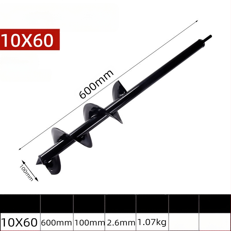 Ръчна електрическа глава за пробиване в почвата със спирален прът — разрохване на почвата, засаждане на разсади, пробиване на дупки и тъпчене за оранжерия