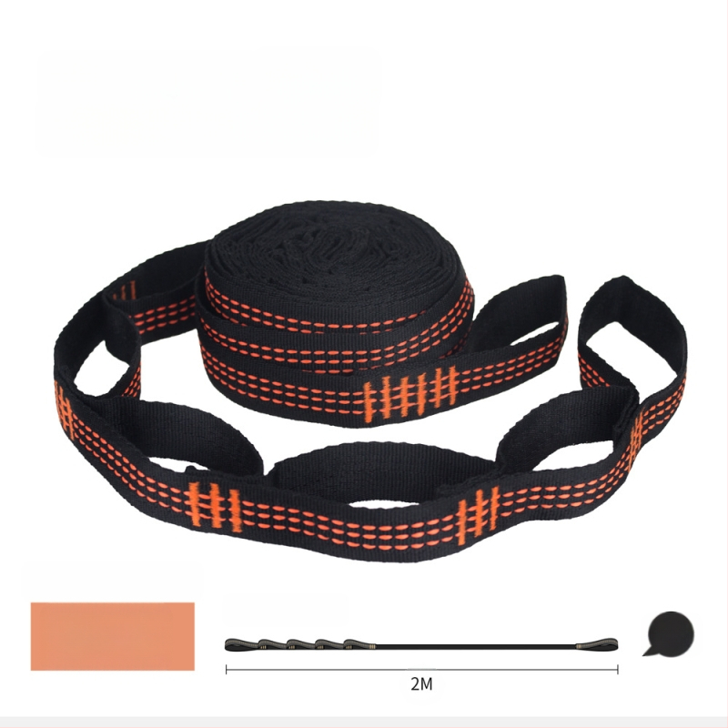 Hamakų diržai - reguliuojami, greitas montavimas, aukštos tvirtumo poliesteris, įtrauktos 2 sagtelės, nešiojami