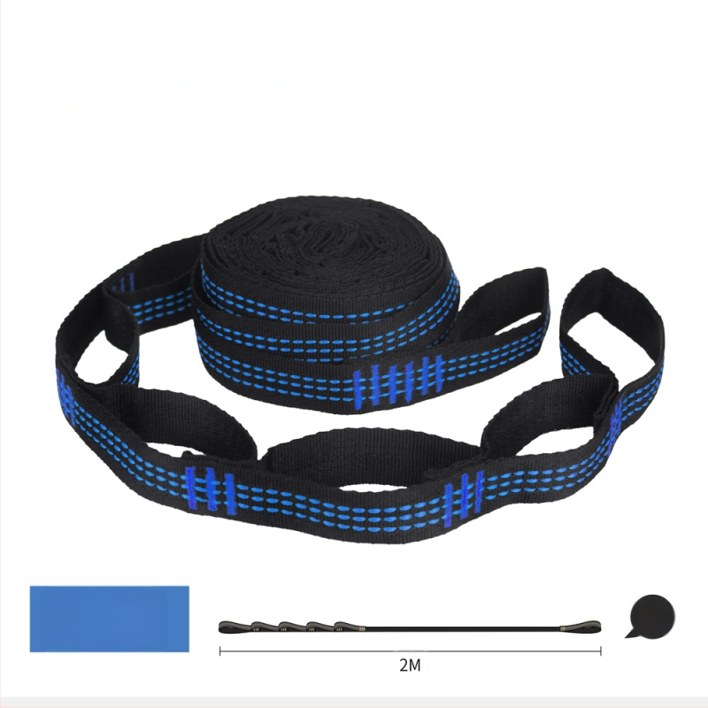 Hamakų diržai - reguliuojami, greitas montavimas, aukštos tvirtumo poliesteris, įtrauktos 2 sagtelės, nešiojami