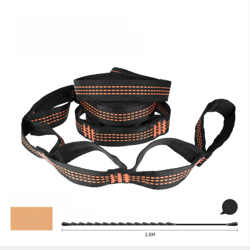 Hamakų diržai - reguliuojami, greitas montavimas, aukštos tvirtumo poliesteris, įtrauktos 2 sagtelės, nešiojami