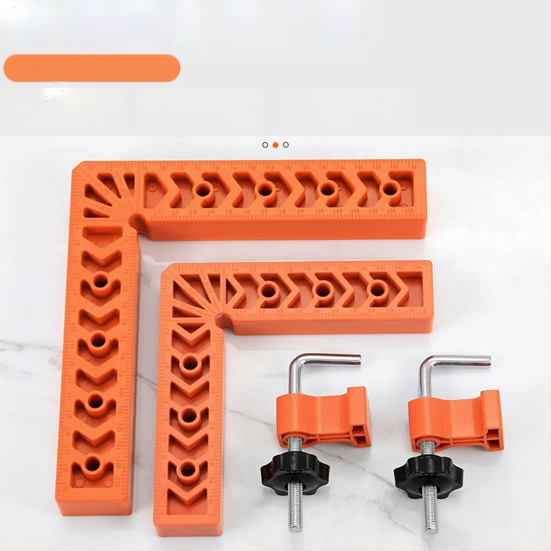 90° прав ъгъл линейка за каменни плочи, L-образен пластмасов позициониращ локатор и усилен държач