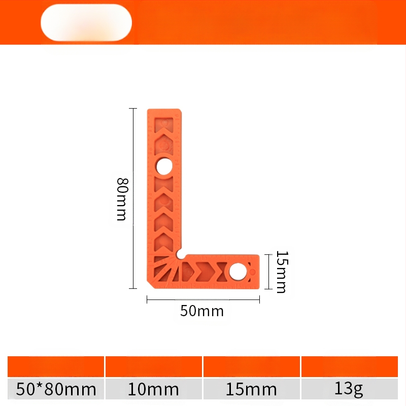 90° прав ъгъл линейка за каменни плочи, L-образен пластмасов позициониращ локатор и усилен държач