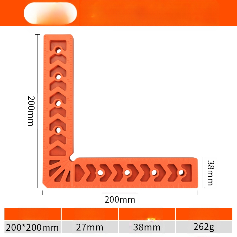 90° прав ъгъл линейка за каменни плочи, L-образен пластмасов позициониращ локатор и усилен държач