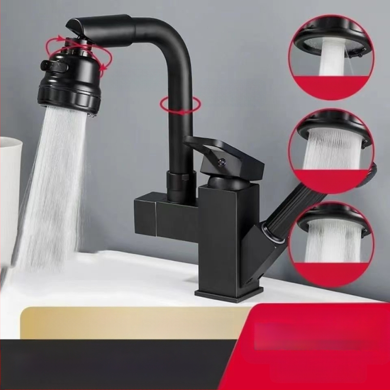 Virtuvės maišytuvas su ištraukiamu antgaliu karštam ir šaltam vandeniui, iš nerūdijančio plieno, keramikinis vožtuvas, montuojamas ant paviršiaus, 35 mm sėdėjimo skersmuo