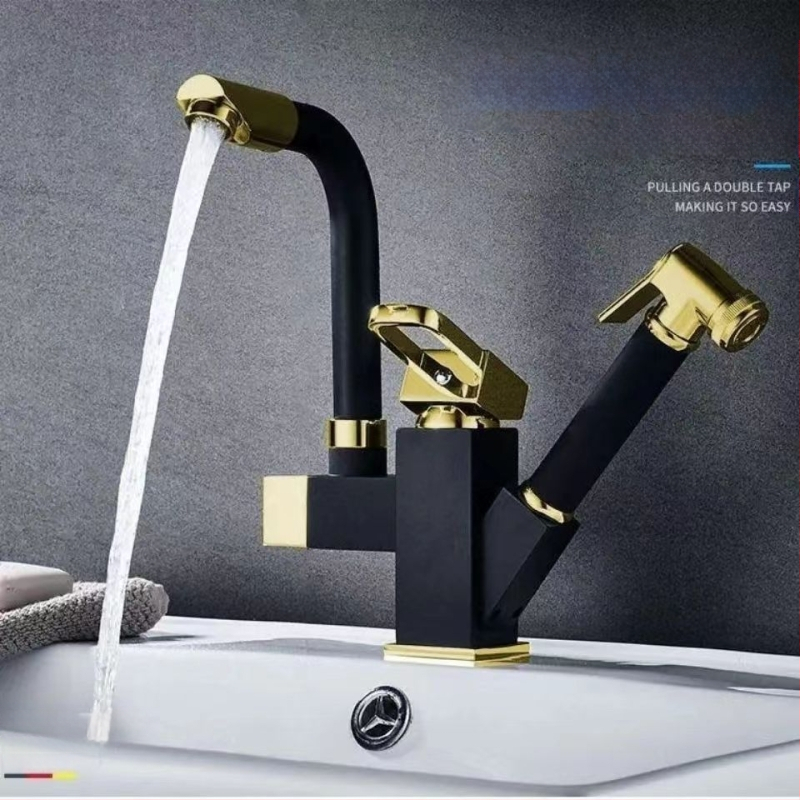 Virtuvės maišytuvas su ištraukiamu antgaliu karštam ir šaltam vandeniui, iš nerūdijančio plieno, keramikinis vožtuvas, montuojamas ant paviršiaus, 35 mm sėdėjimo skersmuo