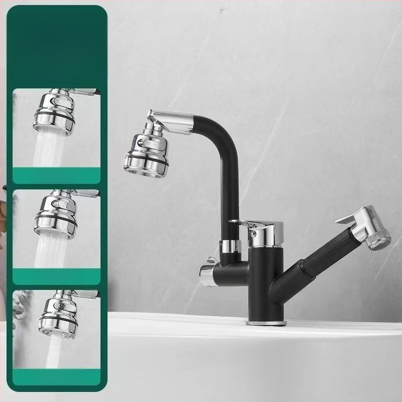 Virtuvės maišytuvas su ištraukiamu antgaliu karštam ir šaltam vandeniui, iš nerūdijančio plieno, keramikinis vožtuvas, montuojamas ant paviršiaus, 35 mm sėdėjimo skersmuo
