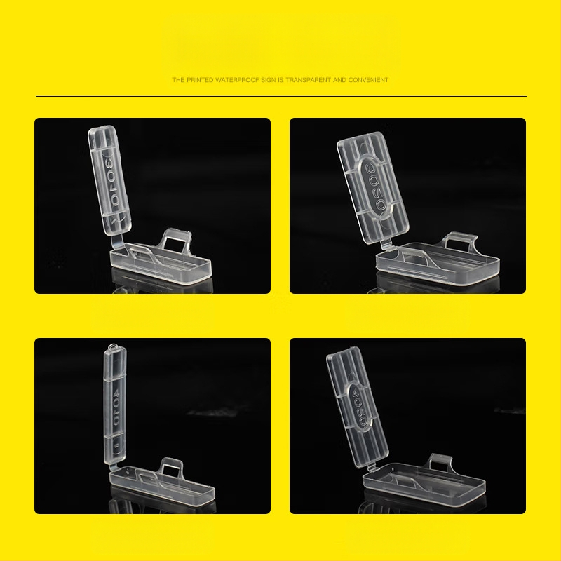 Vamzdžių ir kabelių žymėjimo plokštelė, atspari vandeniui skaidriam ženklinimo rėmeliui, PP medžiaga, tinkama vidaus ir lauko naudojimui, suderinama su spausdinimo modeliais 3010/3020/4010/4020