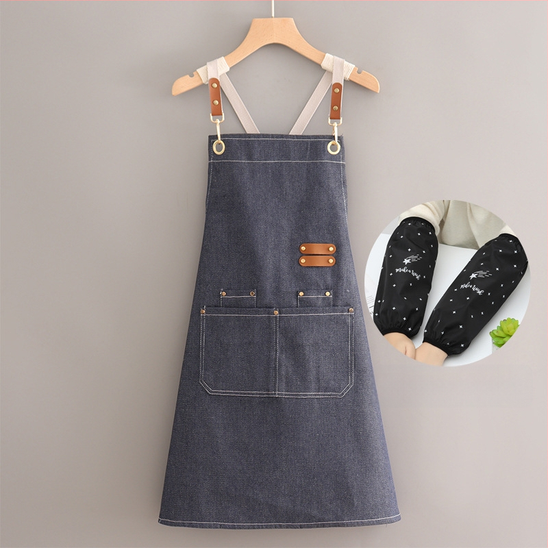 Ποδιά κουζίνας χωρίς μανίκια, ιαπωνικού στυλ, καμβάς, κατά της μόλυνσης