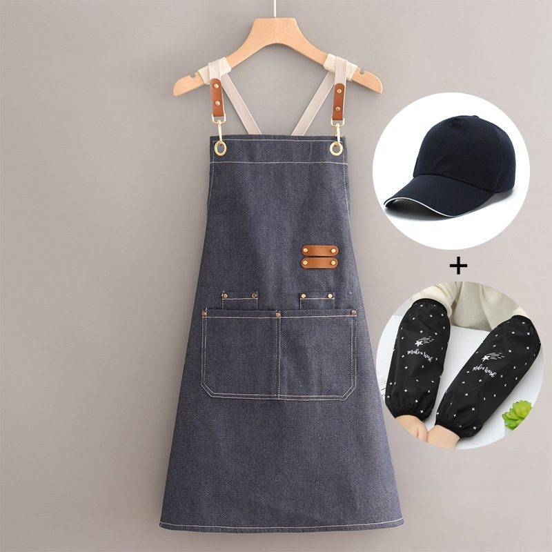 Ποδιά κουζίνας χωρίς μανίκια, ιαπωνικού στυλ, καμβάς, κατά της μόλυνσης