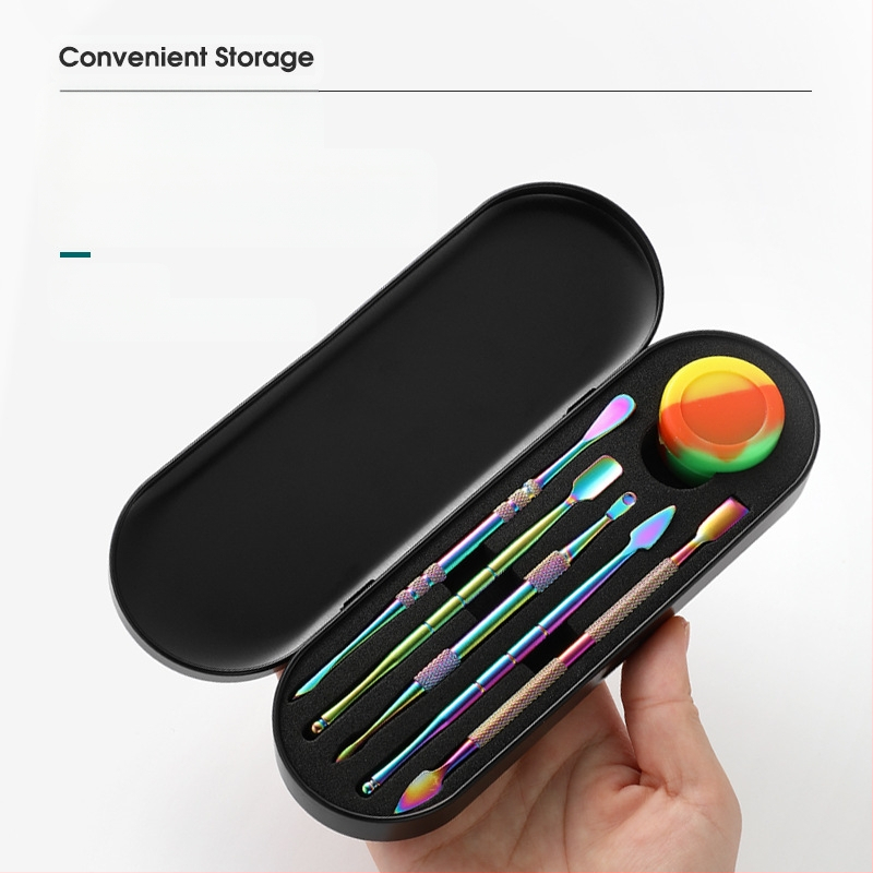 Nerūdijančiojo plieno vamzdžių valymo komplektas su drožybos įrankiais, dydis 17.7 × 6 × 1.8 cm, svoris apie 143 g; logotipo spausdinimas ir privataus prekinio ženklo galimybė