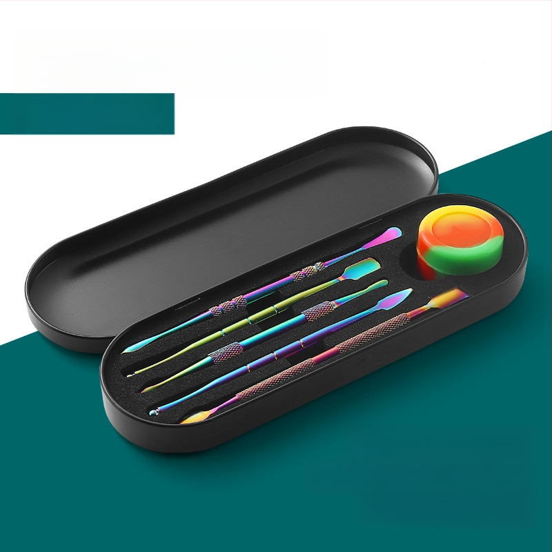 Nerūdijančiojo plieno vamzdžių valymo komplektas su drožybos įrankiais, dydis 17.7 × 6 × 1.8 cm, svoris apie 143 g; logotipo spausdinimas ir privataus prekinio ženklo galimybė