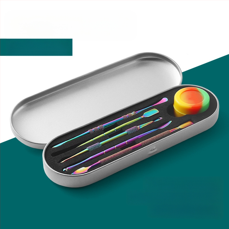 Nerūdijančiojo plieno vamzdžių valymo komplektas su drožybos įrankiais, dydis 17.7 × 6 × 1.8 cm, svoris apie 143 g; logotipo spausdinimas ir privataus prekinio ženklo galimybė