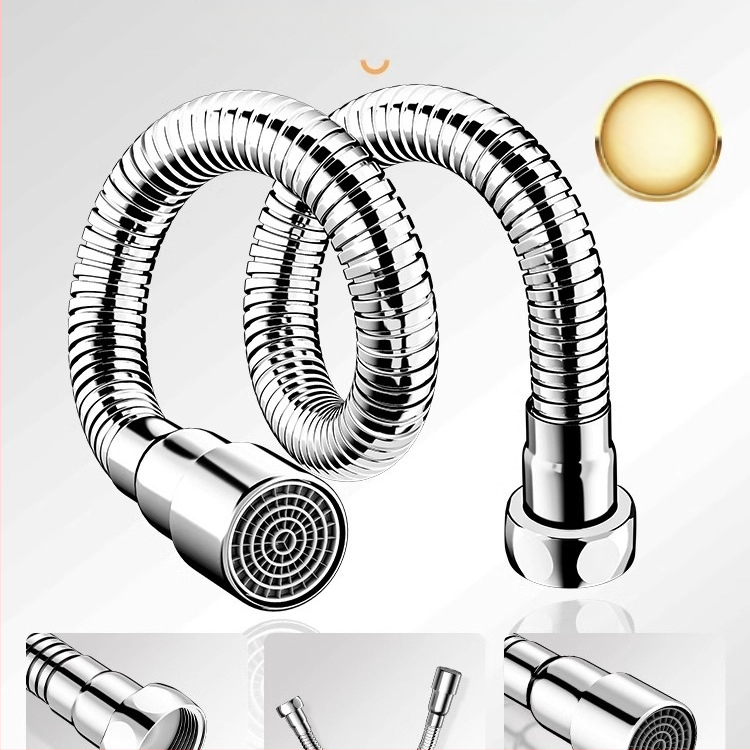 Čiaupo išplėtimo adaptorius su purslų apsauga – 360° sukimas, nerūdijantis plienas, keraminių diskų vožtuvas (Modelis Aerator; tinkamas virtuvės čiaupui)