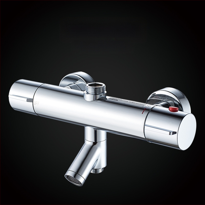 Termostatinis dušo vožtuvas - varinis korpusas, sieninis montavimas, 20–55°C, 1.0–5 kg, termostatinis + keraminė vožtuvo šerdis