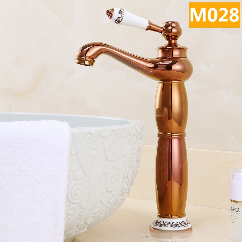 Europos stiliaus praustuvo maišytuvas, varinis korpusas, keraminis vožtuvo korpusas, 8 mm įvadas/išvadas, keliamasis veikimas