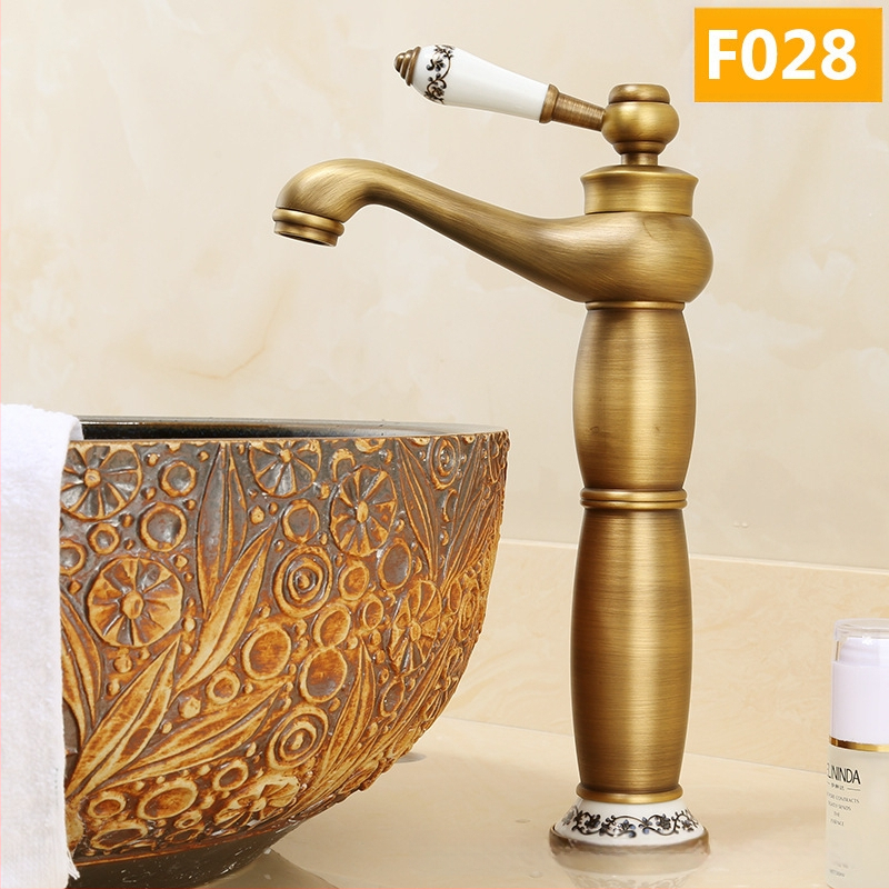 Europos stiliaus praustuvo maišytuvas, varinis korpusas, keraminis vožtuvo korpusas, 8 mm įvadas/išvadas, keliamasis veikimas