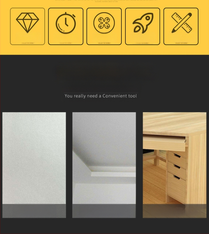 Γωνιακό σύστημα λείανσης από κράμα αλουμινίου με αυτοκόλλητο γυαλόχαρτο, χειροκίνητο εργαλείο λείανσης κονιάματος, χειρολαβή λείανσης